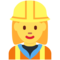 Woman Construction Worker emoji on Twitter